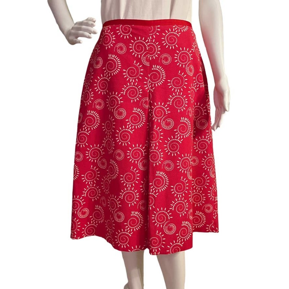 Boden A-line Cotton blend Skirt in Cranberry red Women Size 12